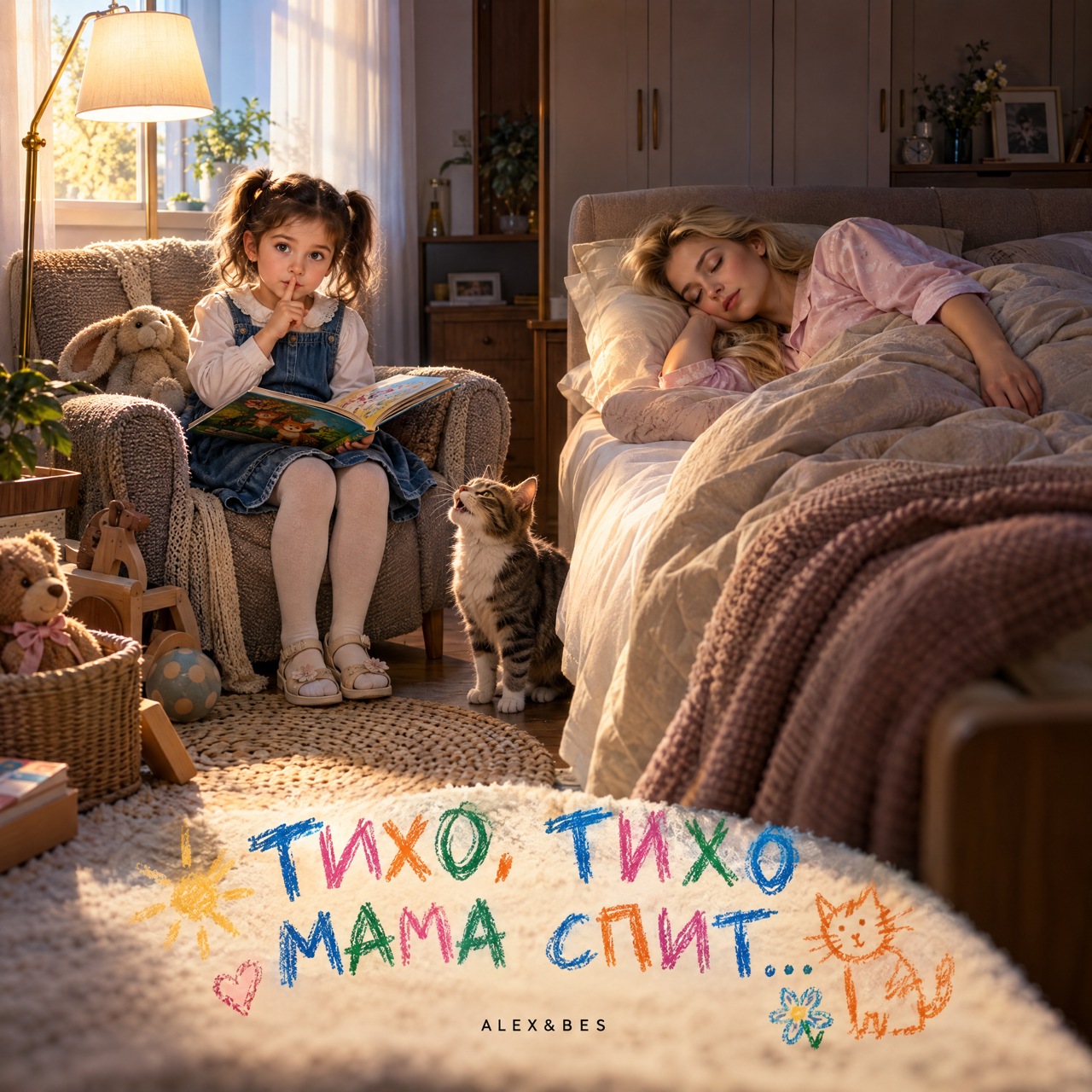 ТИХО, ТИХО МАМА СПИТ...